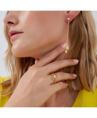 Geometric Heart Adjustable Ring in Sterling Silver