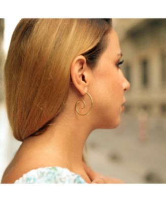 Spiral Sterling Stud Earrings