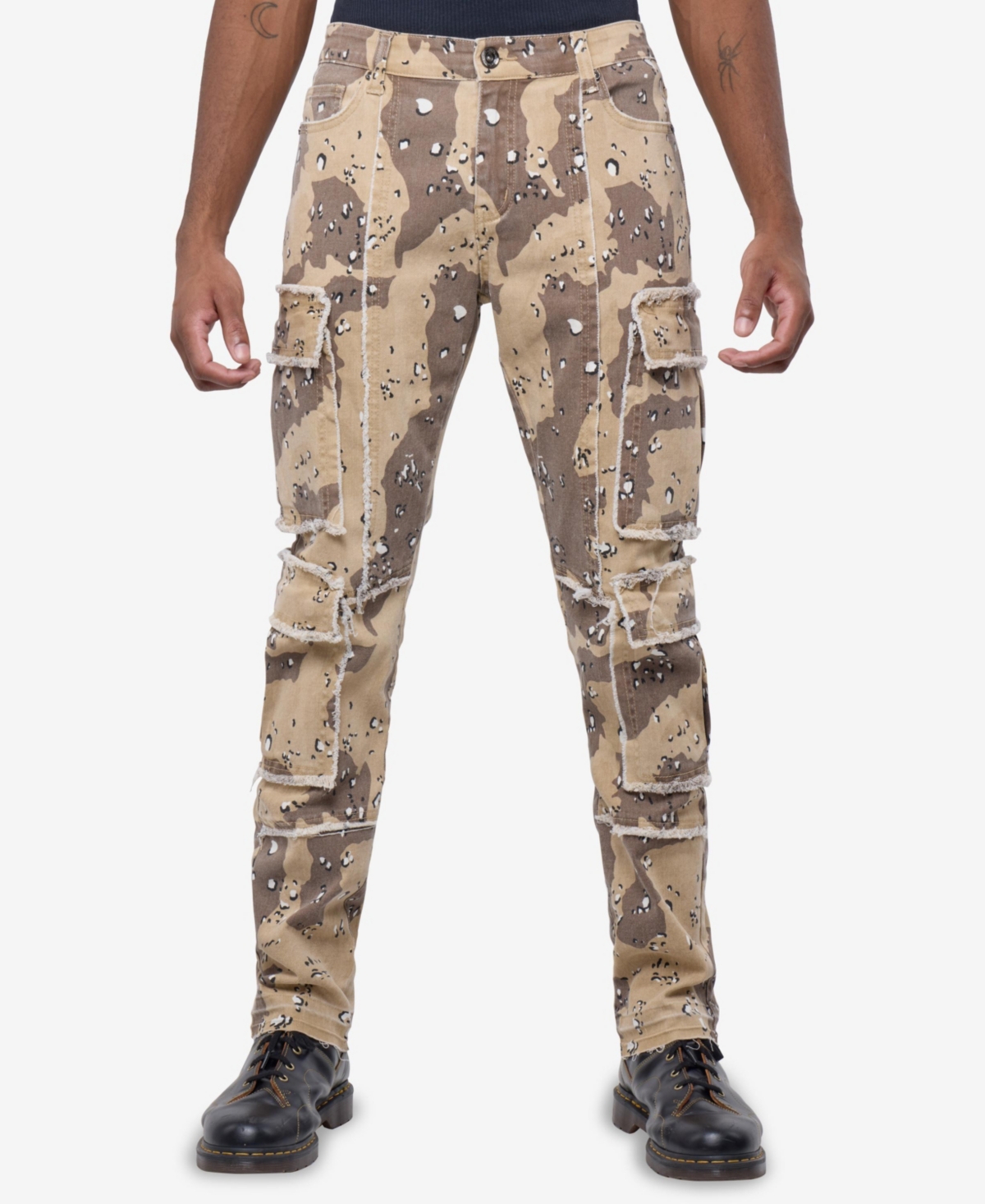 Men's Printed Cargo Pocket Denim Jeans - Desert camo
