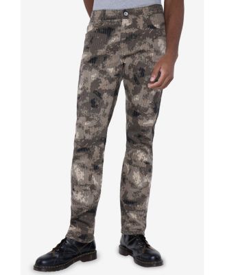 Men's Printed Denim Vertical Stitching Jeans