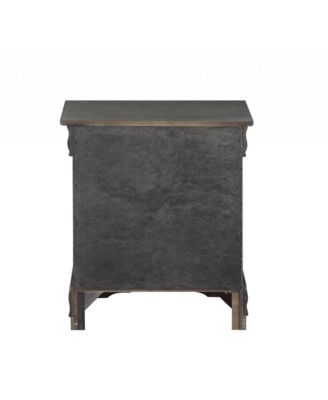 Two Drawer Nightstand for Bedroom Storage and Bedside Organization