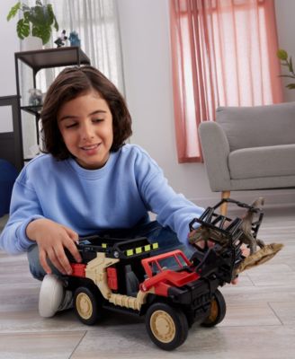 RC Jurassic World Dino Catcher RC, Remote-Control Toy Truck with Dinosaur Figure