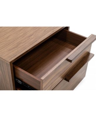 Modern Nightstand with Two Drawers for Bedroom Storage and Bedside Use