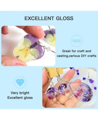 200g UV Resin - New Formula Crystal Clear Solar Cure Sunlight Activated Hard UV Resin Kit for Jewelry Making, Casting and Coating DIY Crafts