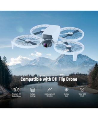 ND Filter Set Compatible with DJI Flip Drone (6 Pack), ND16 ND32 ND64 ND256 CPL UV Snap On Multicoated HD Optical Glass Neutral Density Circular Polarizing Lens Filter Accessories Kit, FL-N46