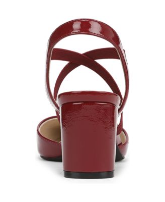 Women's April Block Heel Ankle Strap Slingback Pumps