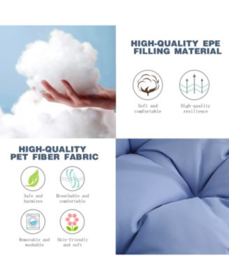 Streamdale Outdoor garden rattan egg swing chair hanging chair PE hanging chair blue