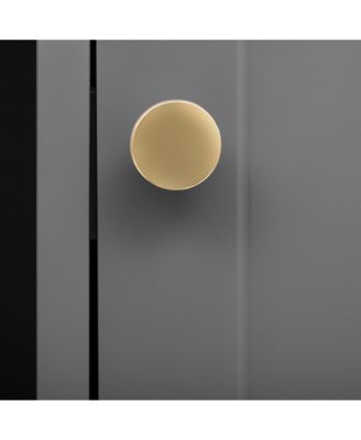 Modern TV Stand with Adjustable Shelf, Metal Legs, and Anti-Tip Safety