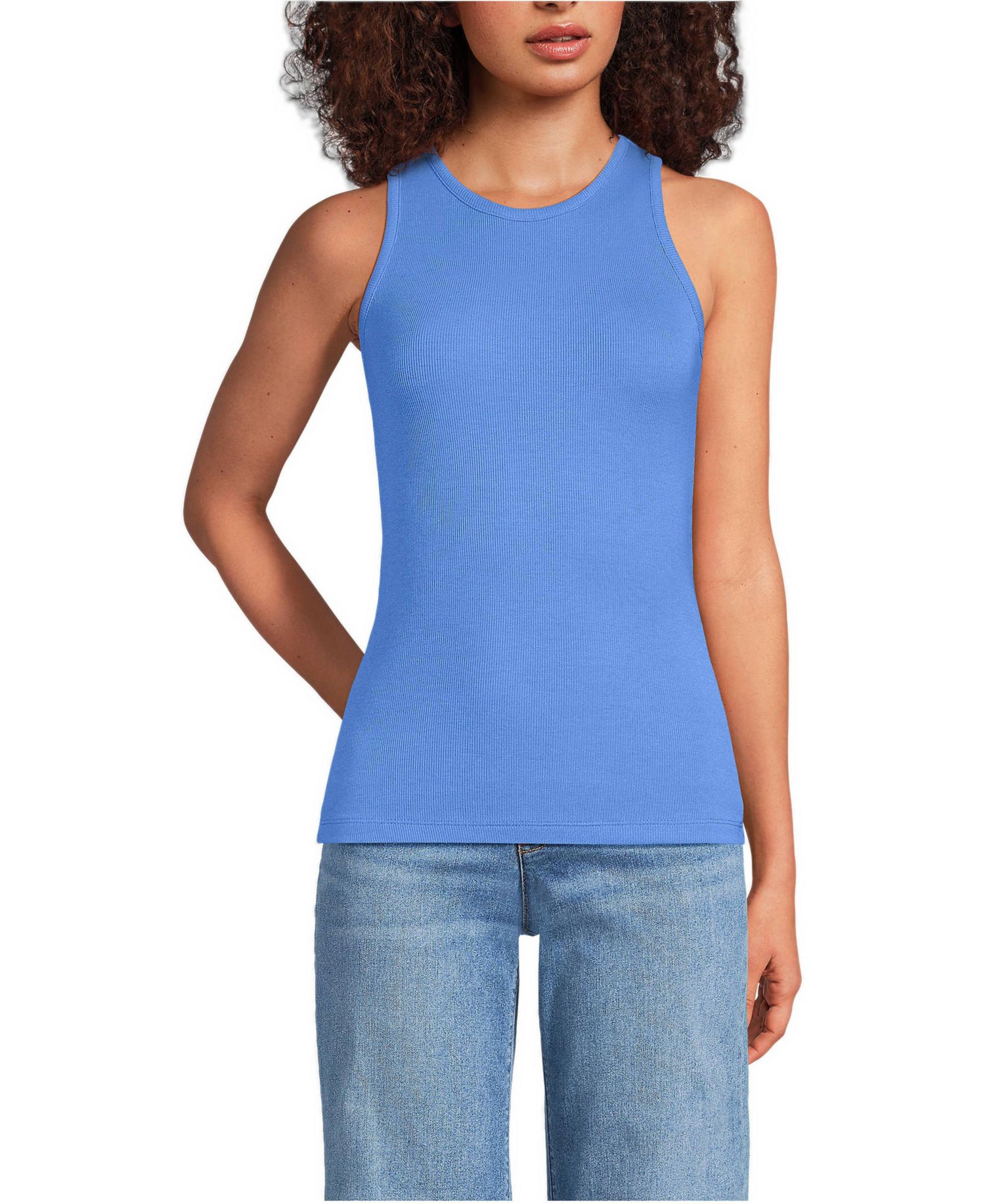 Women's Drapey Rib Fitted Tank Top