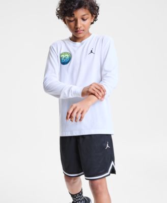 Jordan - Big Boys Jumpman Global Rise Graphic Long-Sleeve T-Shirt