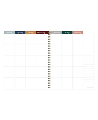 Spotted Dot Boho Undated Large Weekly Monthly Spiral Planner