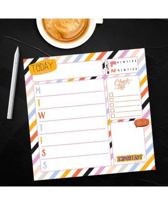 Super Stripe Weekly Square Schedule Pad