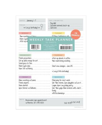 Simply Weekly Color Coded Task Pad - Macy's
