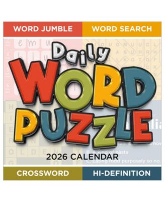 2026 Daily Word Puzzle Daily Desktop Calendar