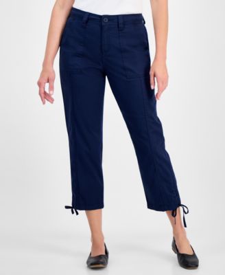 Women's Mid Rise Tie-Hem Ankle Pants, Exclusively at Macy's