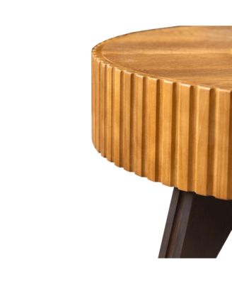 35.4 "Round Retro Coffee Table, Coffee Table Suitable For Coffee and Home Decor