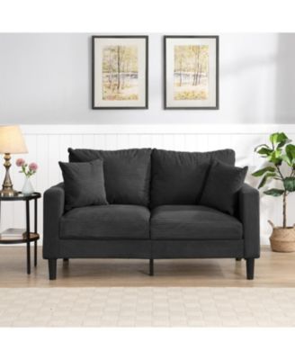 57" Loveseat Sofa, Wooden Frame, Comfy, Modern Style