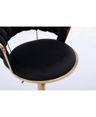 Adjustable Swivel Bar Stools with Chrome Base (Set of 2)