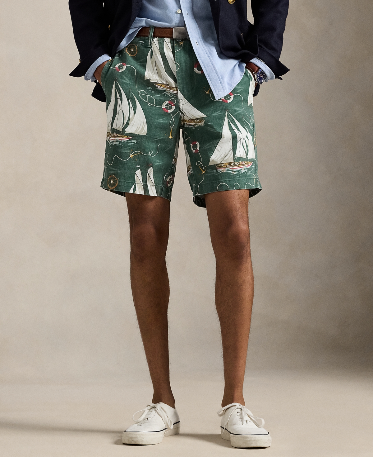 Polo Ralph Lauren Classic Fit 8-inch Sailboat Print Chino Shorts