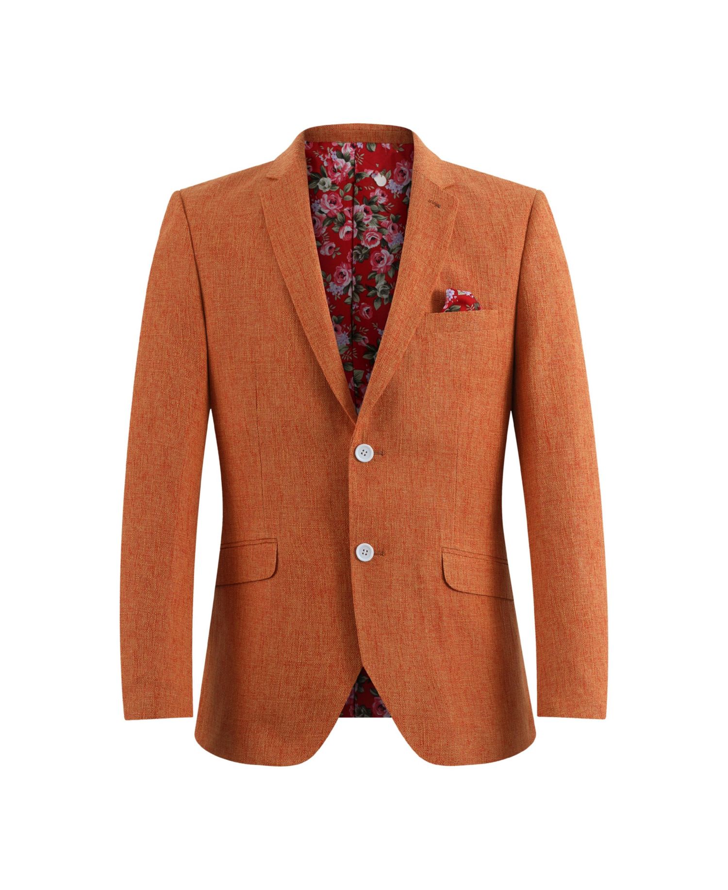 Boys Orange Slim Fit Classic Melange Jacket