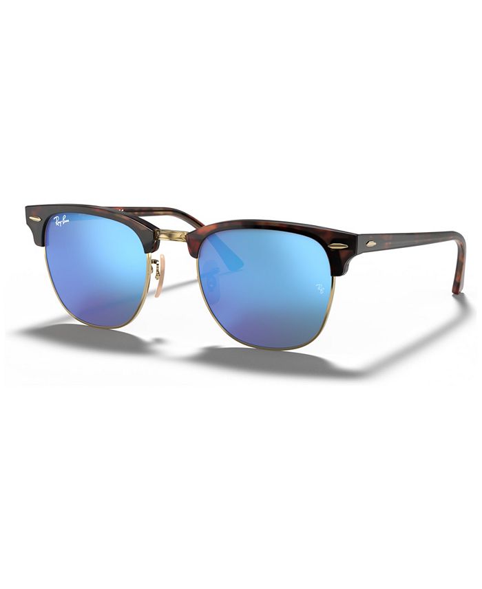 Ray-Ban Unisex Sunglasses, RB3016 51 CLUBMASTER MINERAL FLASH LENSES &  Reviews - Sunglasses by Sunglass Hut - Handbags & Accessories - Macy's