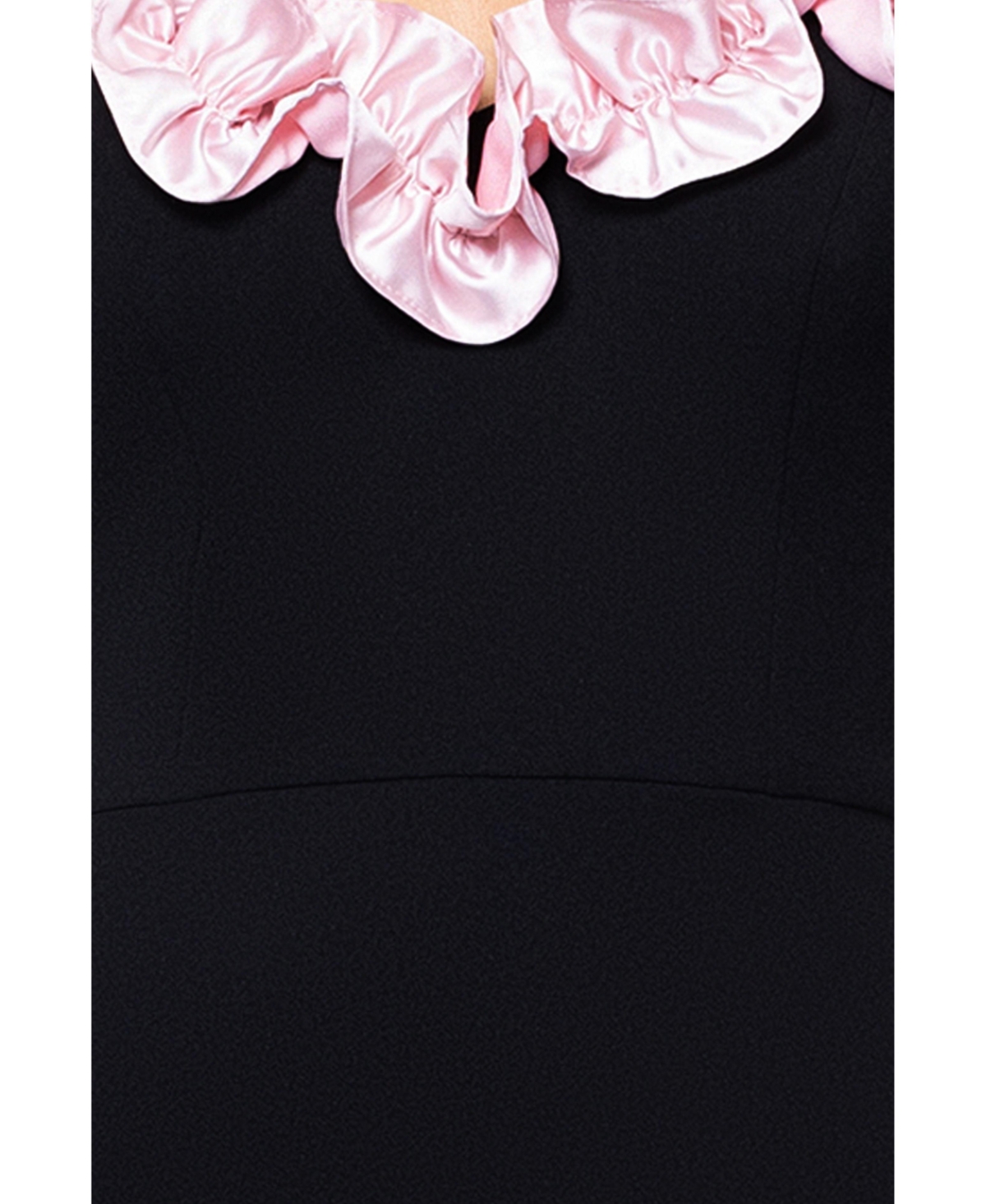 Blondie Nites Juniors' Off-the-shoulder Ruffled Evening Gown In Black