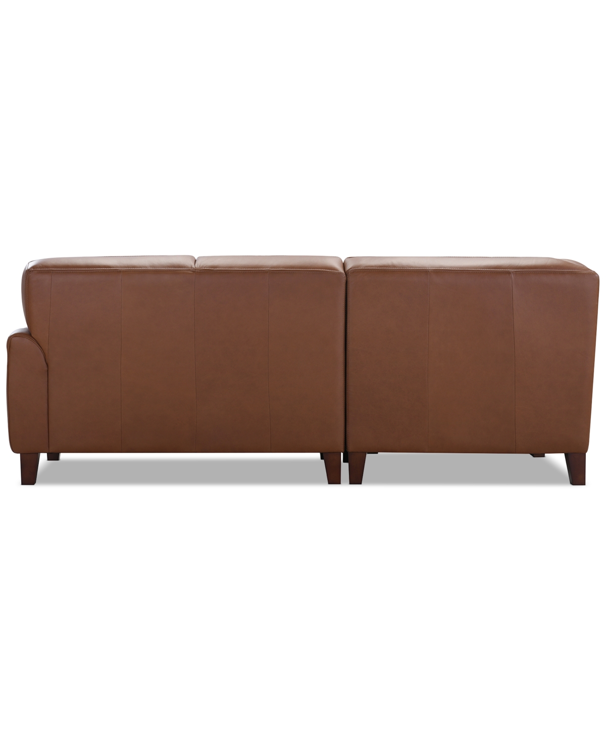 Macy's Ashlinn 3-pc. Leather L Sectional, Exclusively At  In Brown