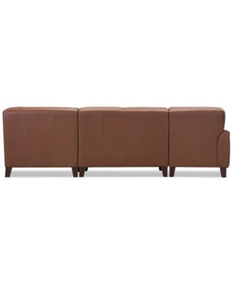 Ashlinn 4-Pc. Leather Chaise Sectional, Exclusively at Macy's