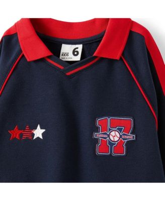 Big Boys Little/Big Polo Collar Fleece Top