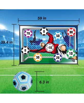 Sticky Soccer Games Set for Kids – Indoor/Outdoor Mini Goal with Adhesive Balls | No Inflation Needed | Fun Backyard & Birthday Gift for Boys & Girls Ages 3+