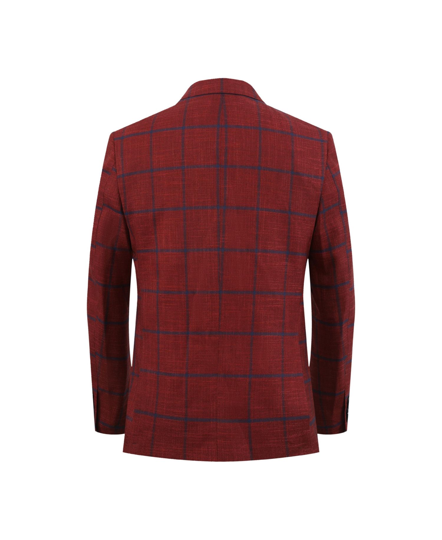 Boys Slim Fit Plaid Jacket