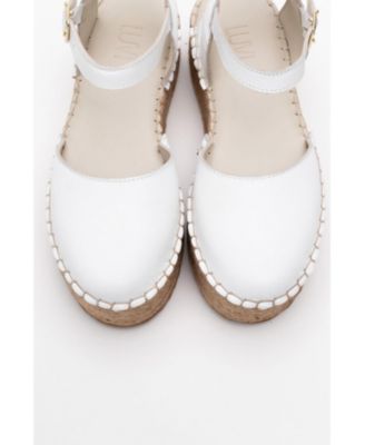 Viba Leather Esprarille Platform Wedge Sandals