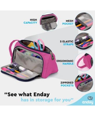 Big Capacity Pencil Case, 3 Compartments Pencil Bags with Zipper, Large Capacity Pencil Pouch, Cute Pencil Case Organizer, Zipper Pencil Pouches, Pink