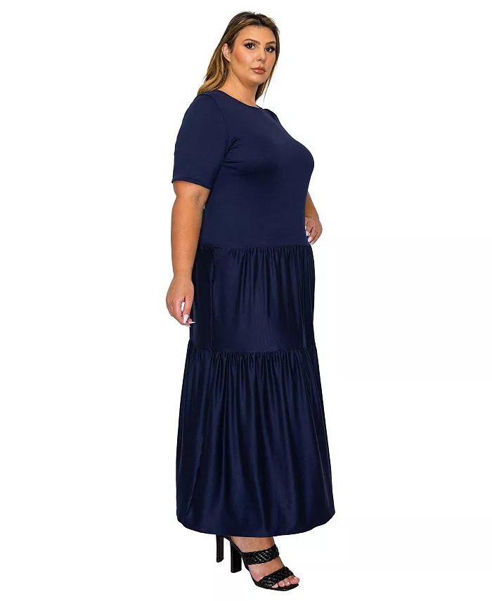 Women's Plus Size Jourdan Tiered Maxi Dress - thumbnail 6