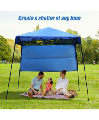 7 x 7 Feet Pop-up Canopy Tent with Carry Bag and 4 Stakes