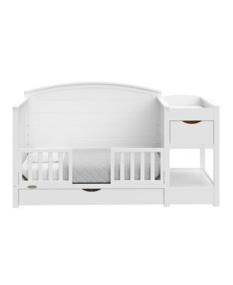 Bellwood 5-in-1 Convertible Crib & Changer with Drawer (White)