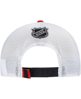 Men's Black/White Ottawa Senators Authentic Pro Draft Podium Trucker Adjustable Hat