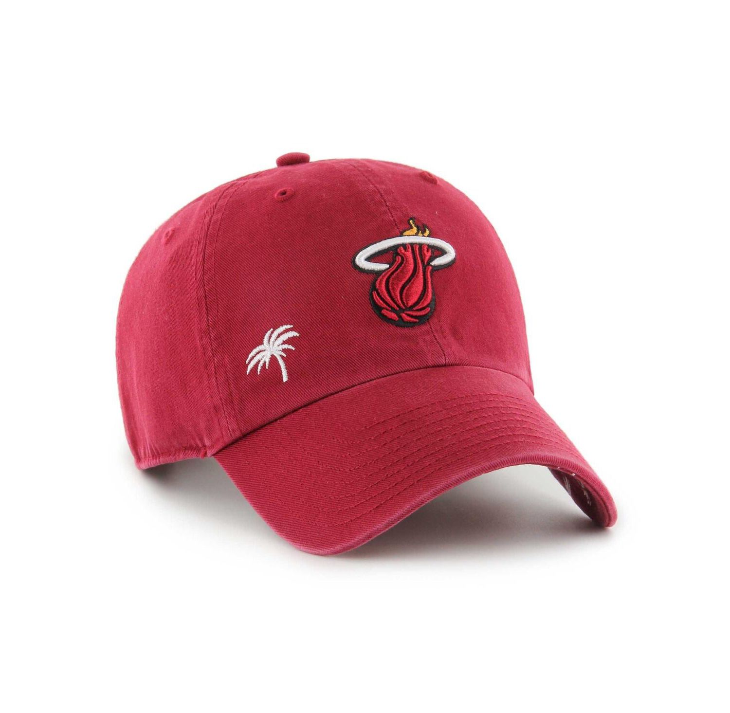 Women's Red Miami Heat Confetti Under Visor Clean Up Adjustable Hat