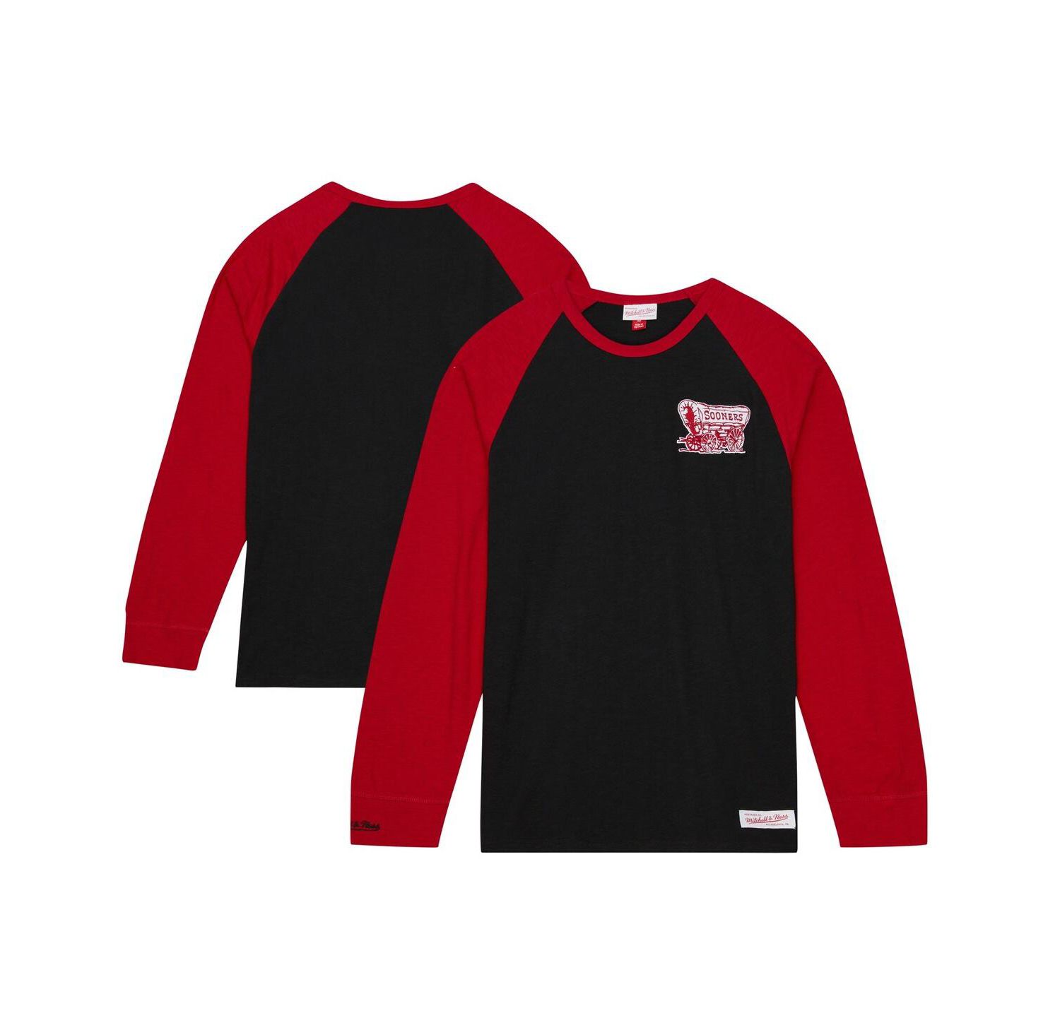 Men's Black Oklahoma Sooners Legendary Slub Raglan Long Sleeve T-Shirt