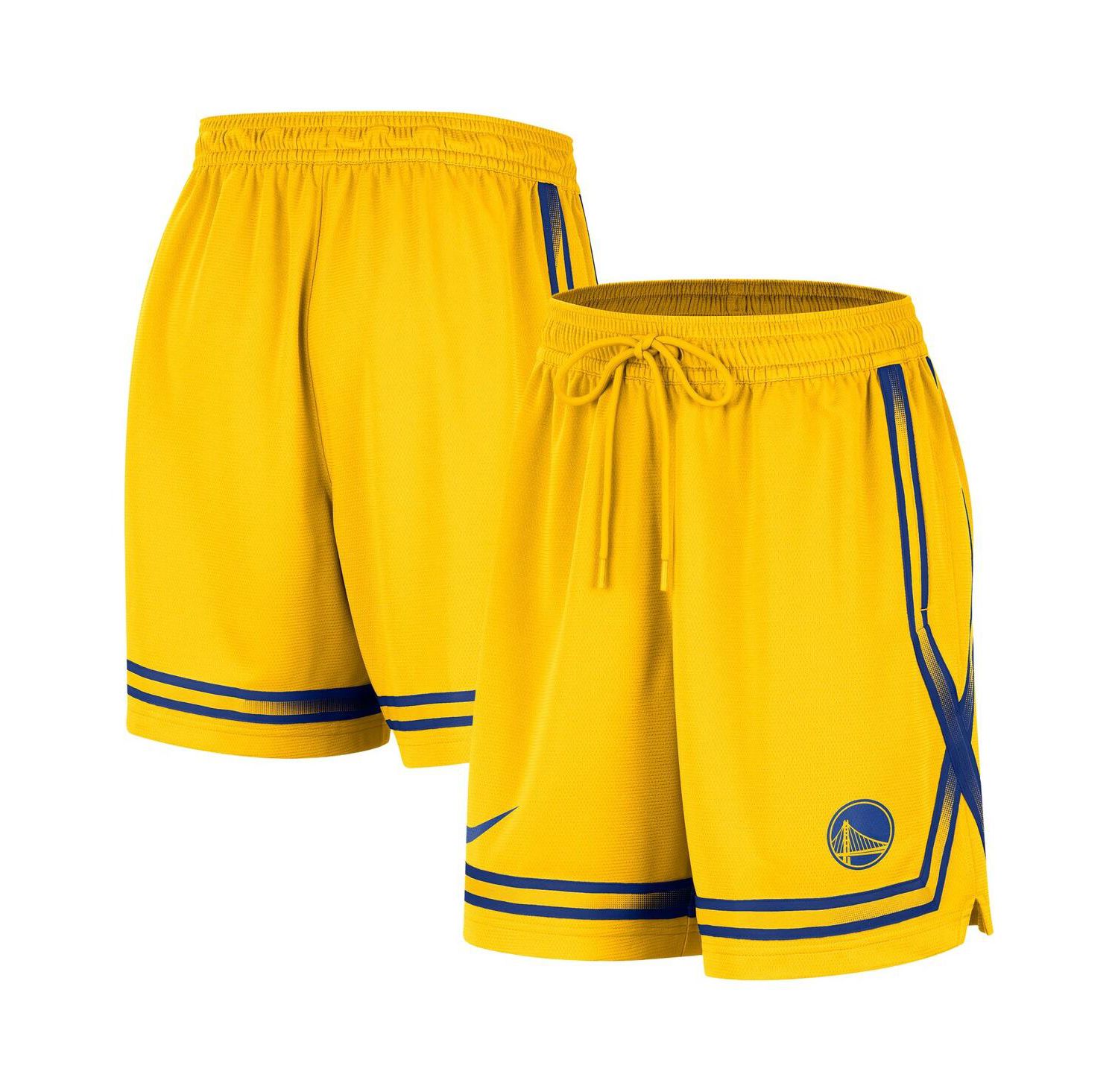 Women's Gold Golden State Warriors Courtside Fly Crossover Performance Shorts