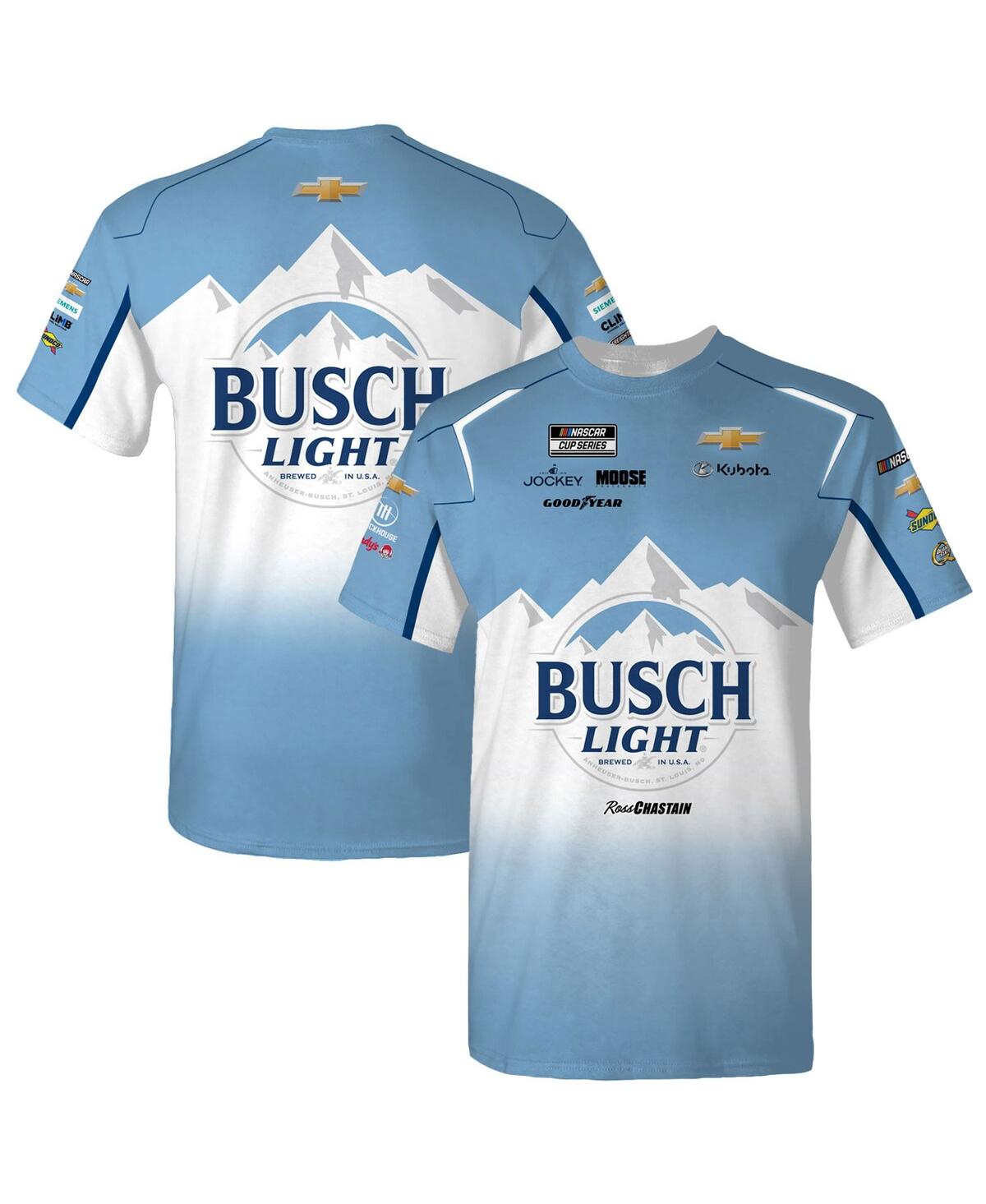Men's Light Blue Ross Chastain Busch Light Uniform T-Shirt - Light Blue