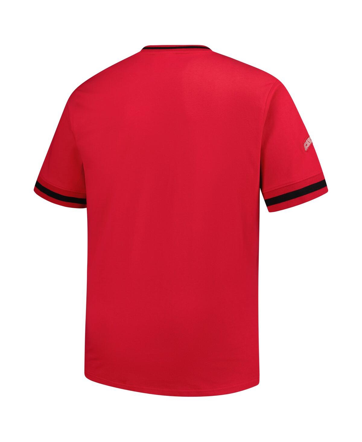 Mitchell & Ness Men's Red Cincinnati Reds Big Tall V-neck T-shirt