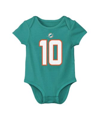 Baby Boys and Girls Tyreek Hill Aqua Miami Dolphins Player Name Number Bodysuit