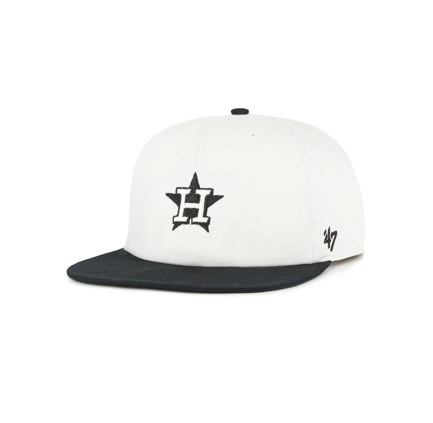 Women's White/Black Houston Astros Foundation Captain Snapback Hat