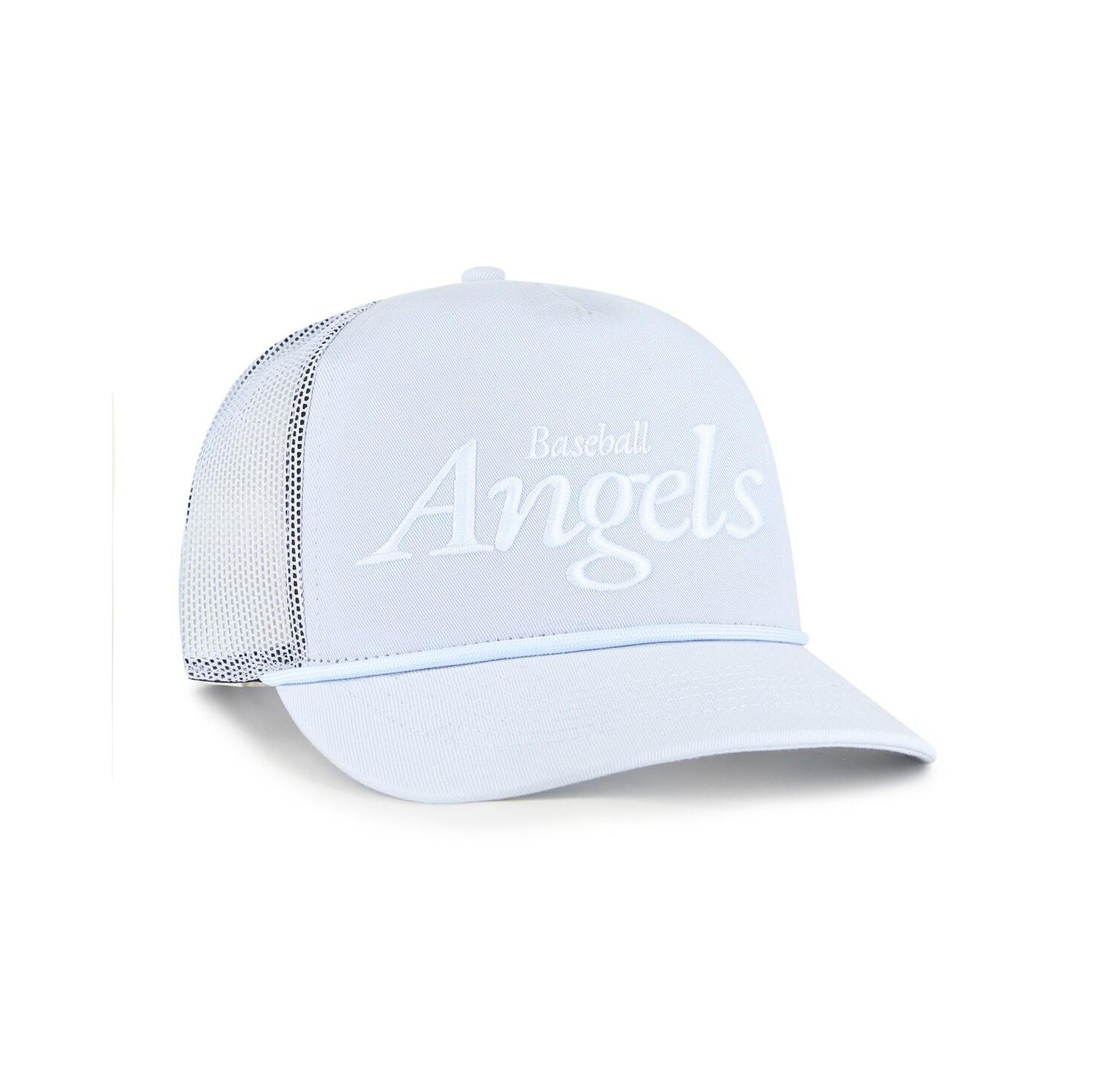 Women's Light Blue Los Angeles Angels Foundation Script Hitch Adjustable Trucker Hat
