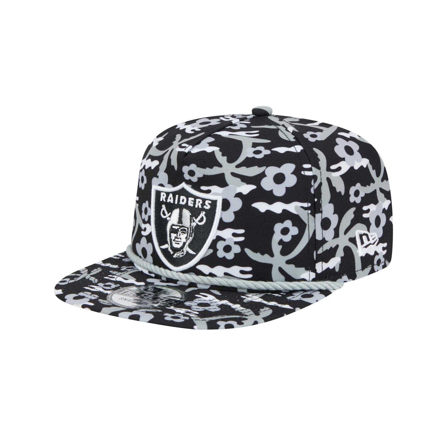 Men's Black Las Vegas Raiders Wakey Wakey Golfer Snapback Hat