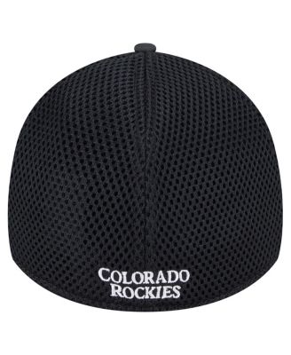 Men's Black Colorado Rockies Subtle Camo 39THIRTY Flex Hat