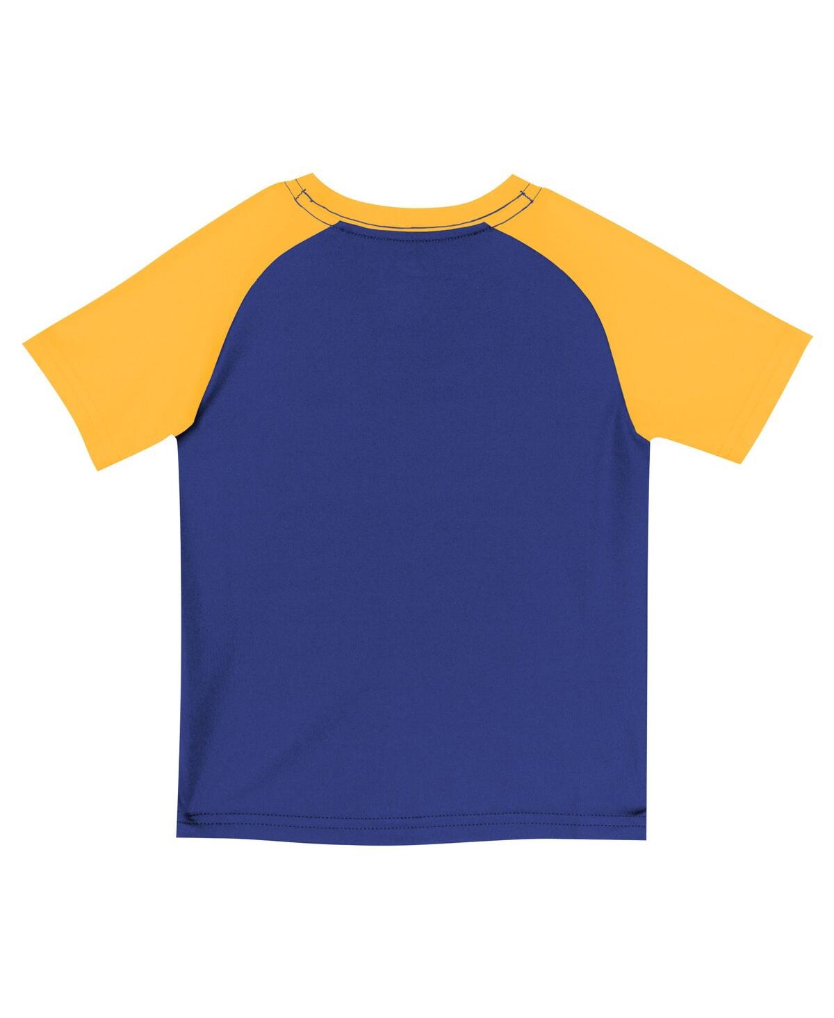 Nike Big Boys And Girlsâ 2-piece Royal Golden State Warriors Practice T-shirt And Shorts Set