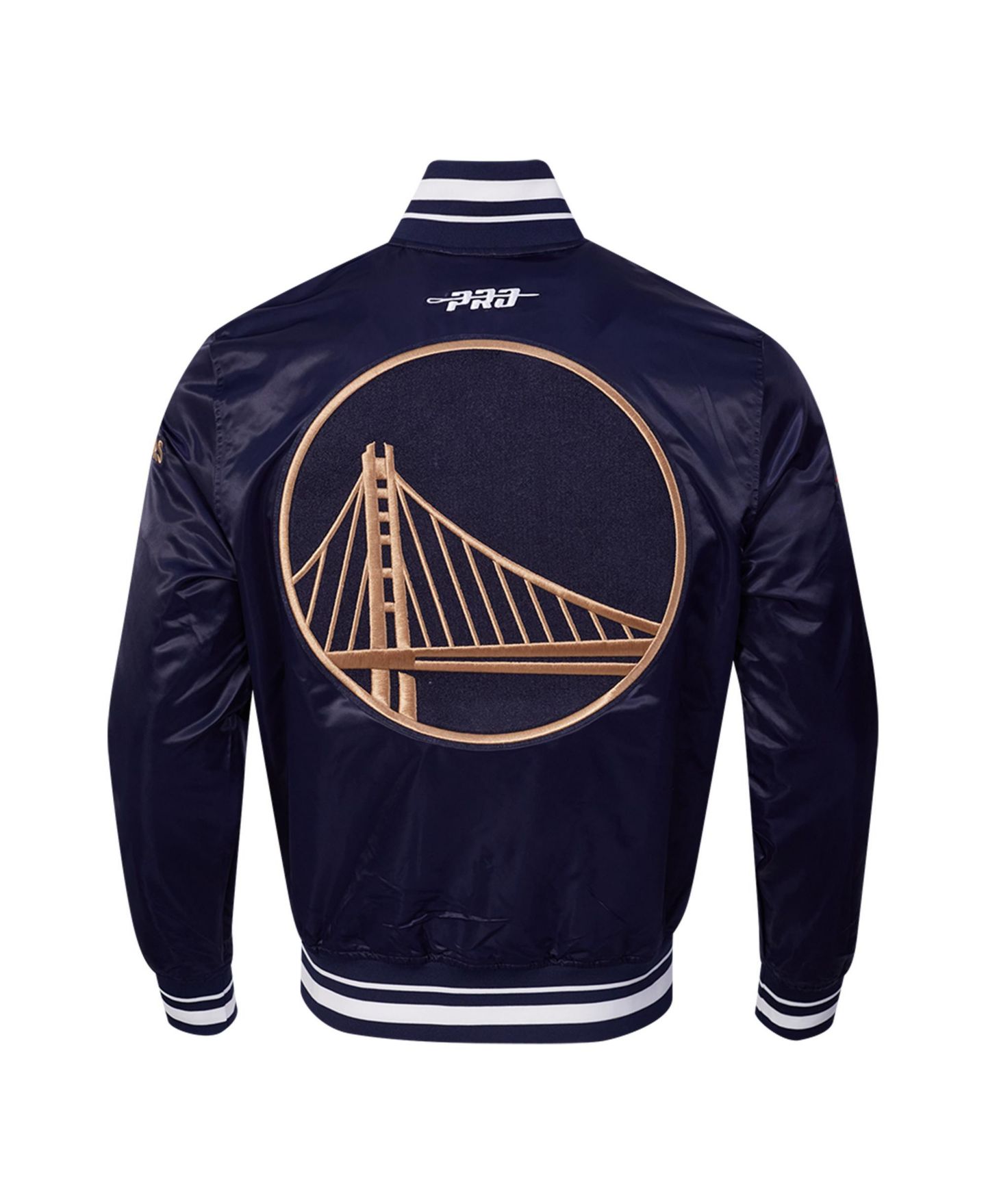 Мужская куртка Pro Standard Navy Golden State Warriors 2024/25 City Edition Chenille Satin Full-Snap — фото 5