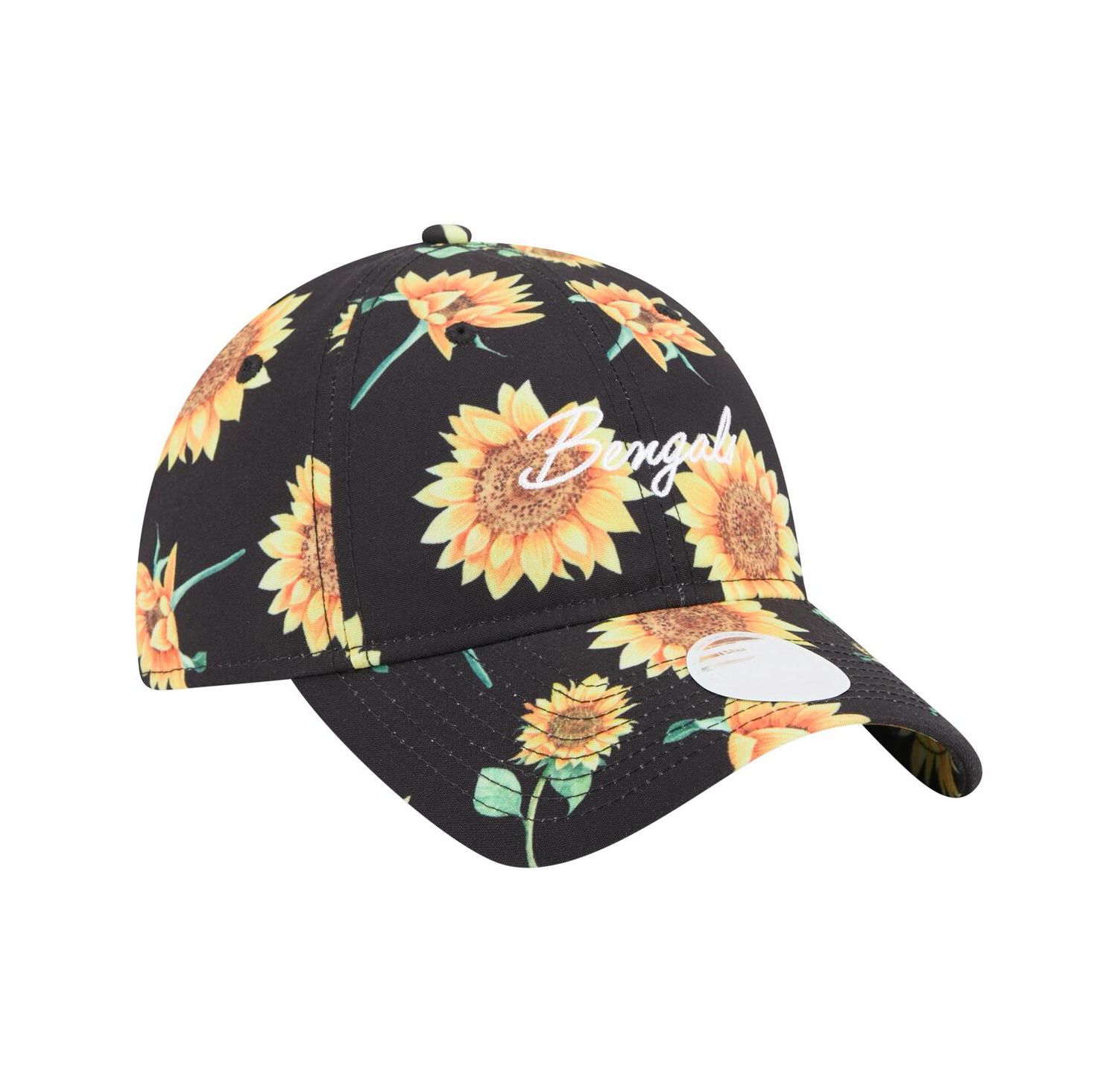 Women's Black Cincinnati Bengals Adventure Sunflower 9TWENTY Adjustable Hat